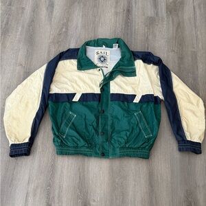 Vintage Jonathon Stone Men’s Gypsy Waters Sail Colorblock Windbreaker Jacket -L